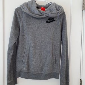 Nike cowl neck sweatshirt, grey, size Small